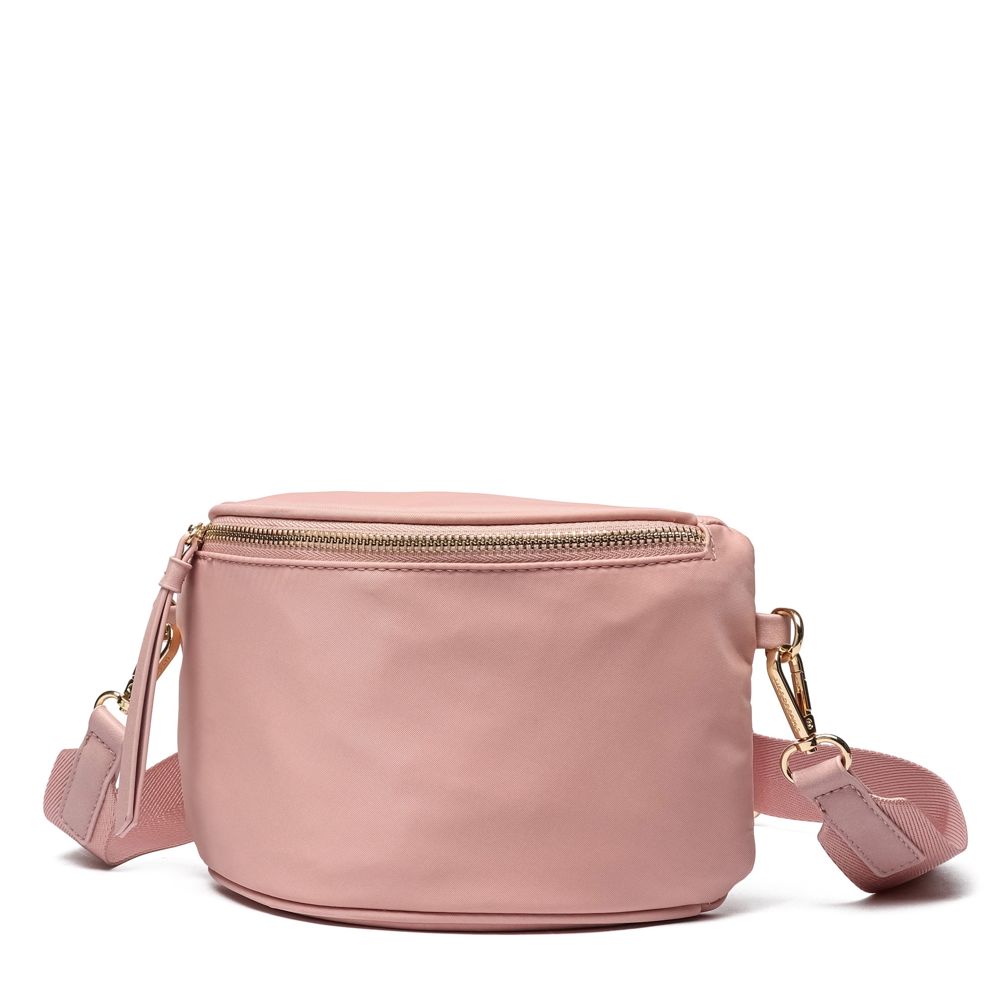 LIKE DREAMS Women's Small Lightweight Nylon Fanny Pack Detachable Pouch Crossbody Bag, Blush