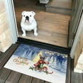 thumbnail image 2 of Merry Christmas Miniature Pinscher Snowy Winter with Tree Decorations Doormat Mini Pin Dog Lover Indoor Outdoor Welcome Mat - 12020, 2 of 5