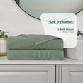 thumbnail image 3 of Martex 2-Pack Bath Sheet Set | 100% Cotton Extra Large 33" x 65" Towels | Sage, 3 of 4