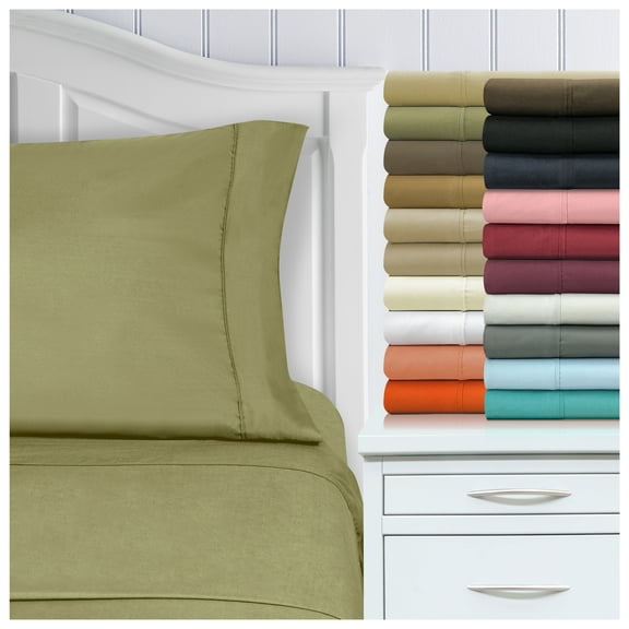 Superior 4-Piece Ultra-Soft Microfiber Deep Pocket Bed Sheet Set, California King, Sage