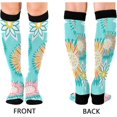 thumbnail image 2 of FREEAMG Patterns Of Wine Glasses and Bottles Compression Socks for Women and Men, 1 Pair, 2 of 7
