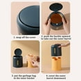 thumbnail image 3 of Ynlkorvg Kitchen Cleaning Supplies Plastic Trash Can Creative Mini Desktop Trash Can With Lid Small Home Office Cleaning Trash Button Desktop Storage Bin, 3 of 6