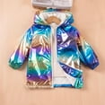 thumbnail image 3 of Efsteb Jackets for Girls Winter Warm Coats Sparkly Hooded Fleece Jackets Long Sleeve Zipper Coats Outerwear (Multicolor,7 Years), 3 of 6