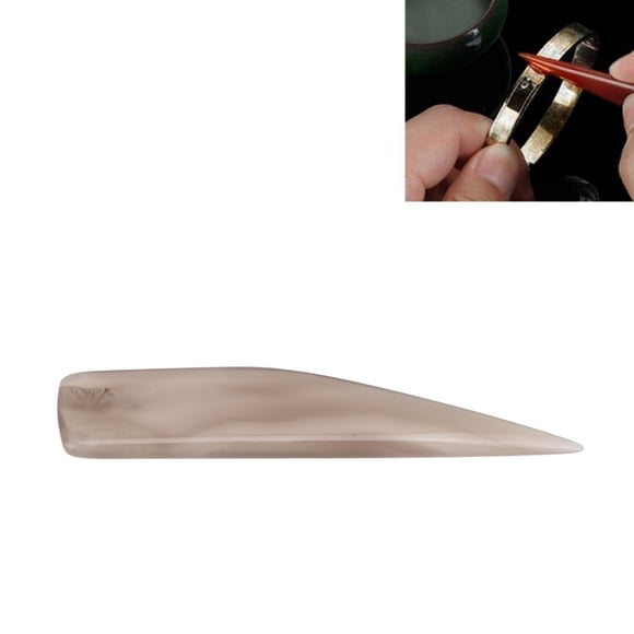 Pulidor de ágata, Herramiente de Orfebre para Joyería de Mano, Pulido Artesanal de Ágata Profesional, Aplicable, Oro, Plata, Cobre, Gris