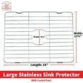 Better Houseware 1487.8 Large Sink Protector Grid, Stainless Steel