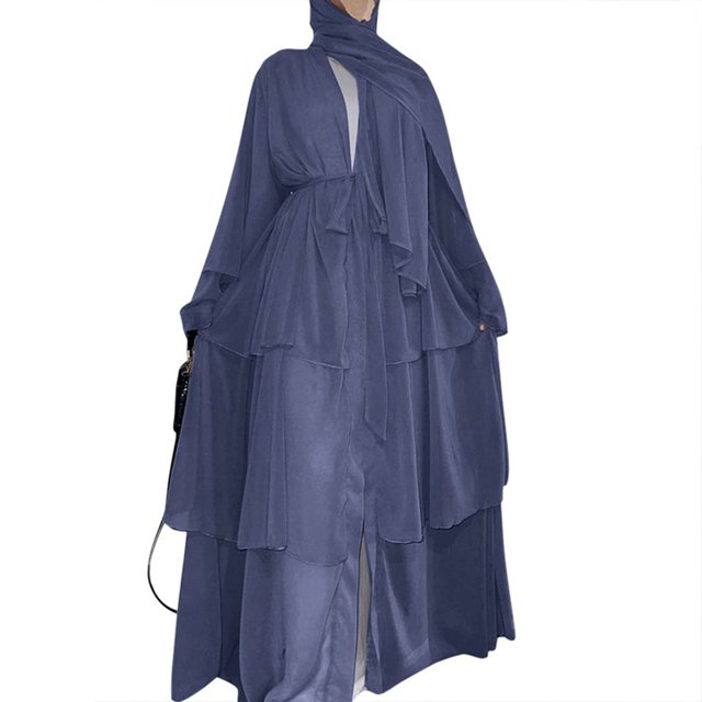 Abaya musulmana de gasa abierta de Dubái, caftán turco, cárdigan, túnica, vestidos abayas para mujer, túnica informal, kimono, caftán, ropa islámica