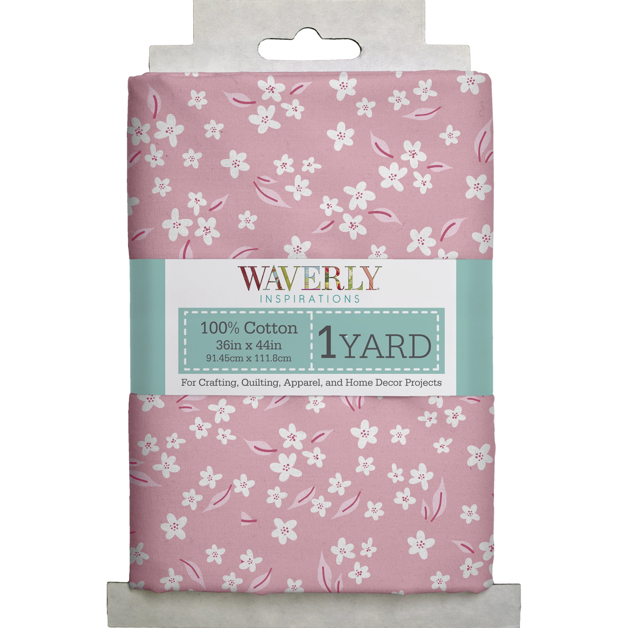 Waverly Inspirations 1 Yard 100% Cotton Lucy Ditsy, Pink, 44" Wide for Quilting & Sewing