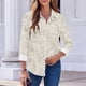 thumbnail image 5 of Camisa Impresa Casual de Manga Larga de las Mujeres con Cuello con Botones para el Trabajo Diario de Viajes, 5 of 6