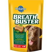 PEDIGREE BREATHBUSTER Biscuit Treats for Dogs, Medium or Large, 500g Pouch