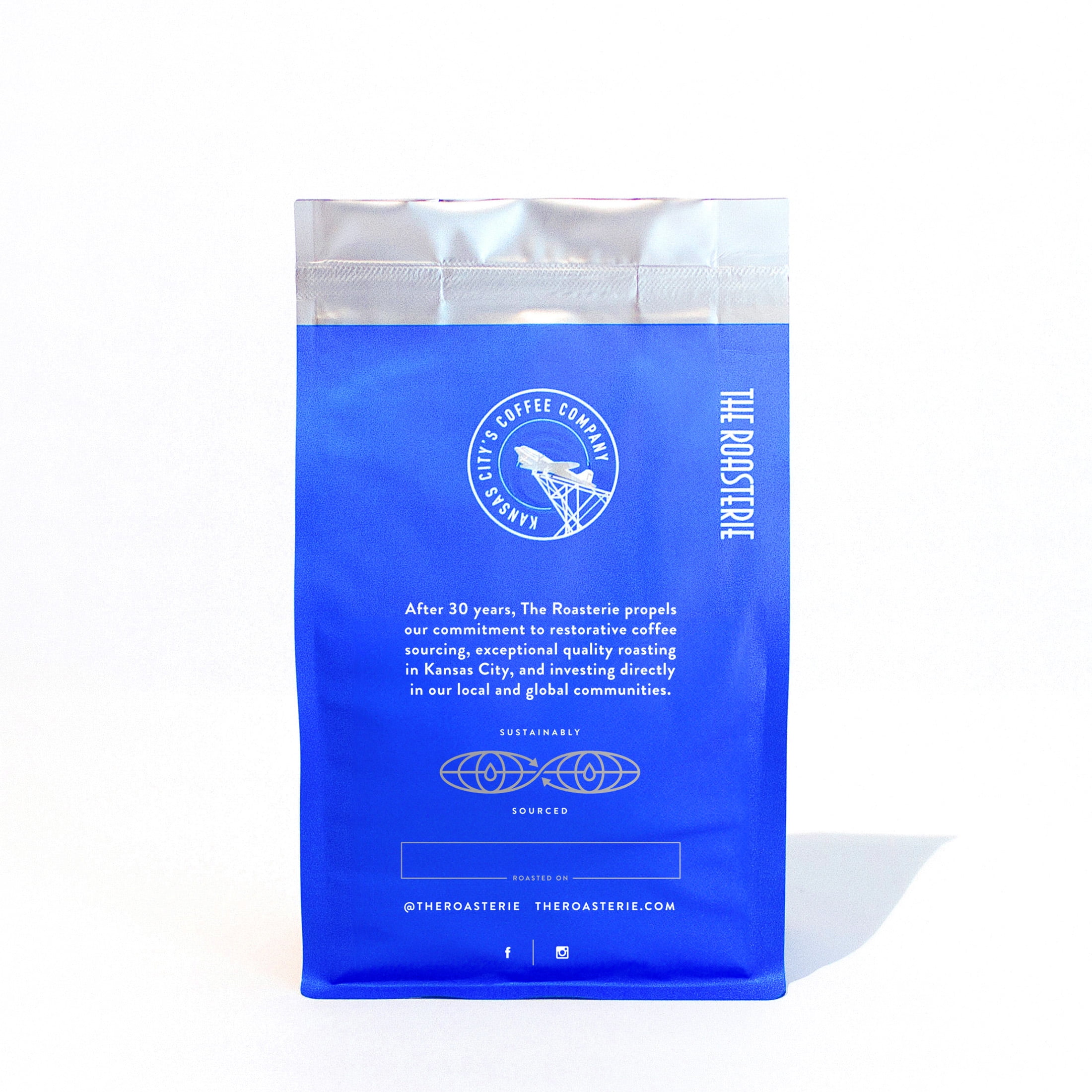 The Roasterie Kansas City Blend, Light Roast, Whole Bean Local Coffee, 10oz, Naturally Caffeinated