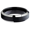 thumbnail image 3 of Silly Kings Jewelry 6mm- Black Tungsten Wedding Band - Black Tungsten Ring - Engagement Ring (6), 3 of 3