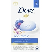 Dove Bath Soap Beauty Bar Gentle Cleanser Anti-Stress Cream Bar 6 Pack All Skin Ages