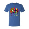 thumbnail image 2 of Wild Bobby, Colorful Painted Lip, Streetwear, Men Premium Tri Blend Tee, Vintage Royal, Medium, 2 of 5