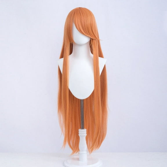 XmhyTop Universal Anime Cosplay Wig, 40 Inch (100cm) Long, Great for Party, Daily Use, Festivals & Anime Game Characters, Orange
