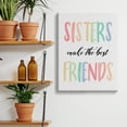 thumbnail image 3 of Sisters Make the Best Friends Canvas Wall Art, Sister Quote Print Framed Poster 12 x 15 Inch Colorful Painting Decoration for Home Girls Room Nursery, 3 of 5