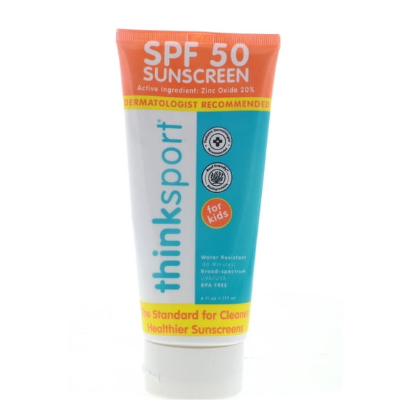 Thinksport Sunscreen - Safe - Kids - Spf 50 Plus - Family Size - 6 Oz