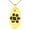 Gold, variant on Stainless Steel Letter L Initial Cat Dog Paws Monogram Engraved Small Oval Charm Pendant Necklace