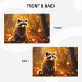 thumbnail image 4 of Placemats Set of 4 / 6, Fall Raccoon Glowing Leaves Placemats for Dining Table Indoor/Outdoors Heat Resistant Washable Placemats 18" x 12", 4 of 8
