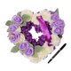 thumbnail image 1 of Guirnalda de flores artificiales para arreglos florales funerarios, corona conmemorativa en forma de corazón, 1 of 8
