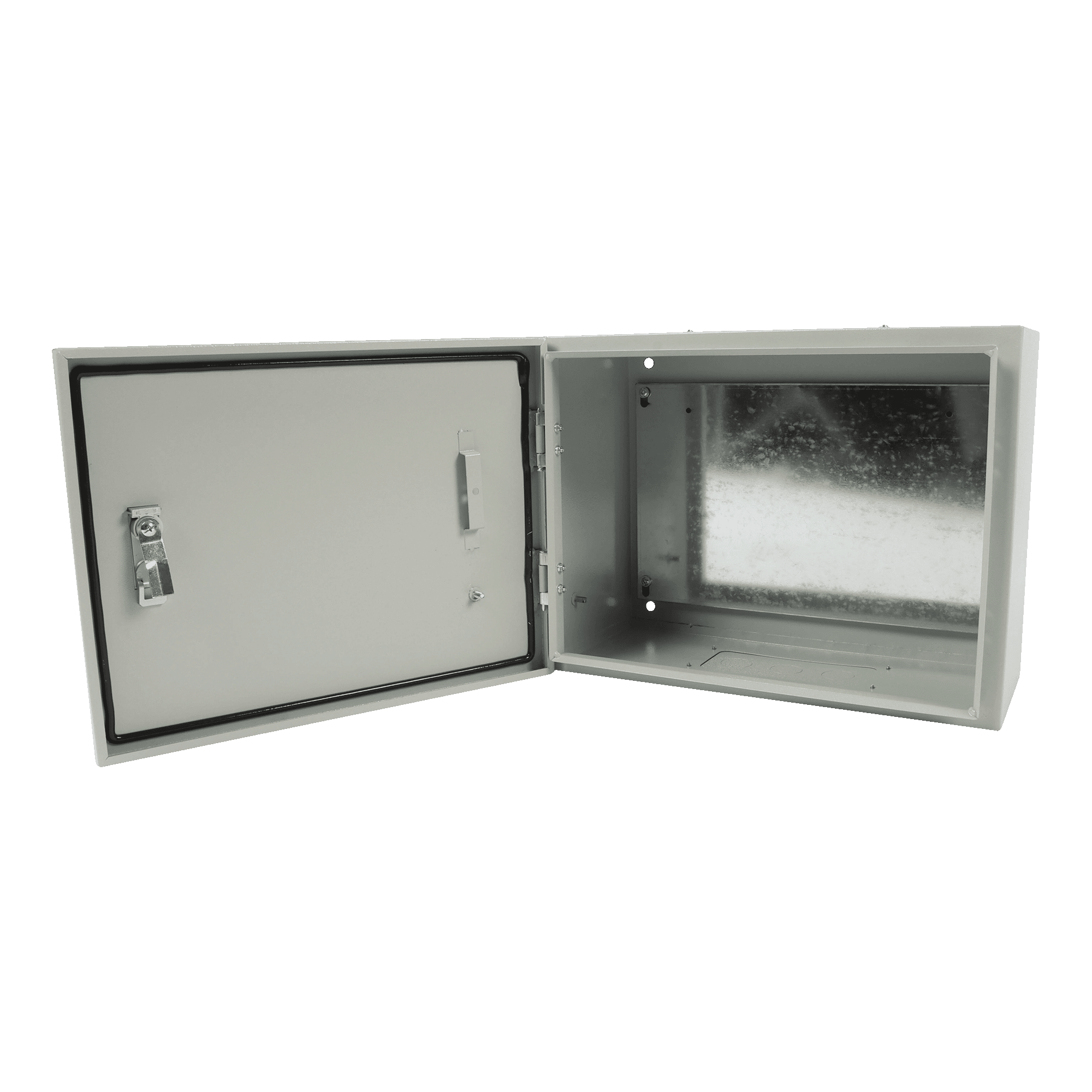 Lockable Outdoor Electrical Box 16x12x8" - NEMA 4X Steel Enclosure IP66 Rated