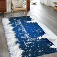 thumbnail image 2 of Area Rugs for Living Room Bedroom, Navy Blue Christmas 4'x6' Rug Washable Carpet Runner Indoor Outdoor, Winter Xmas Elk Snowflake Pine Trees Non Slip Accent Floor Mats Rug for Kitchen, Office, 2 of 8