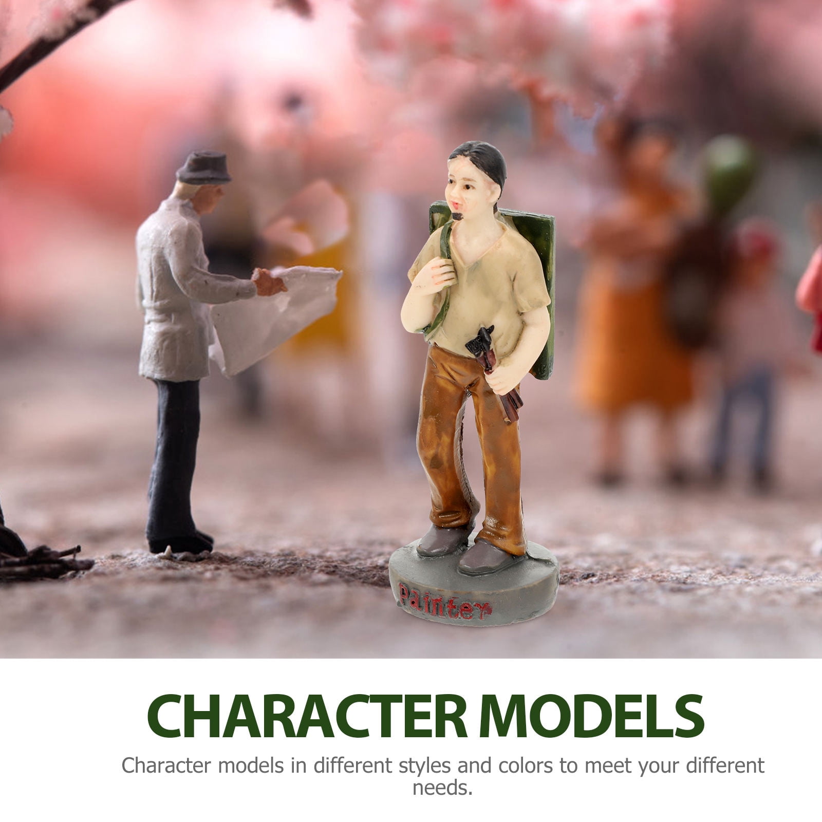 GETAJGHSD Decorative Miniature People Sand Table People Model Assorted Color Resin 7Pcs
