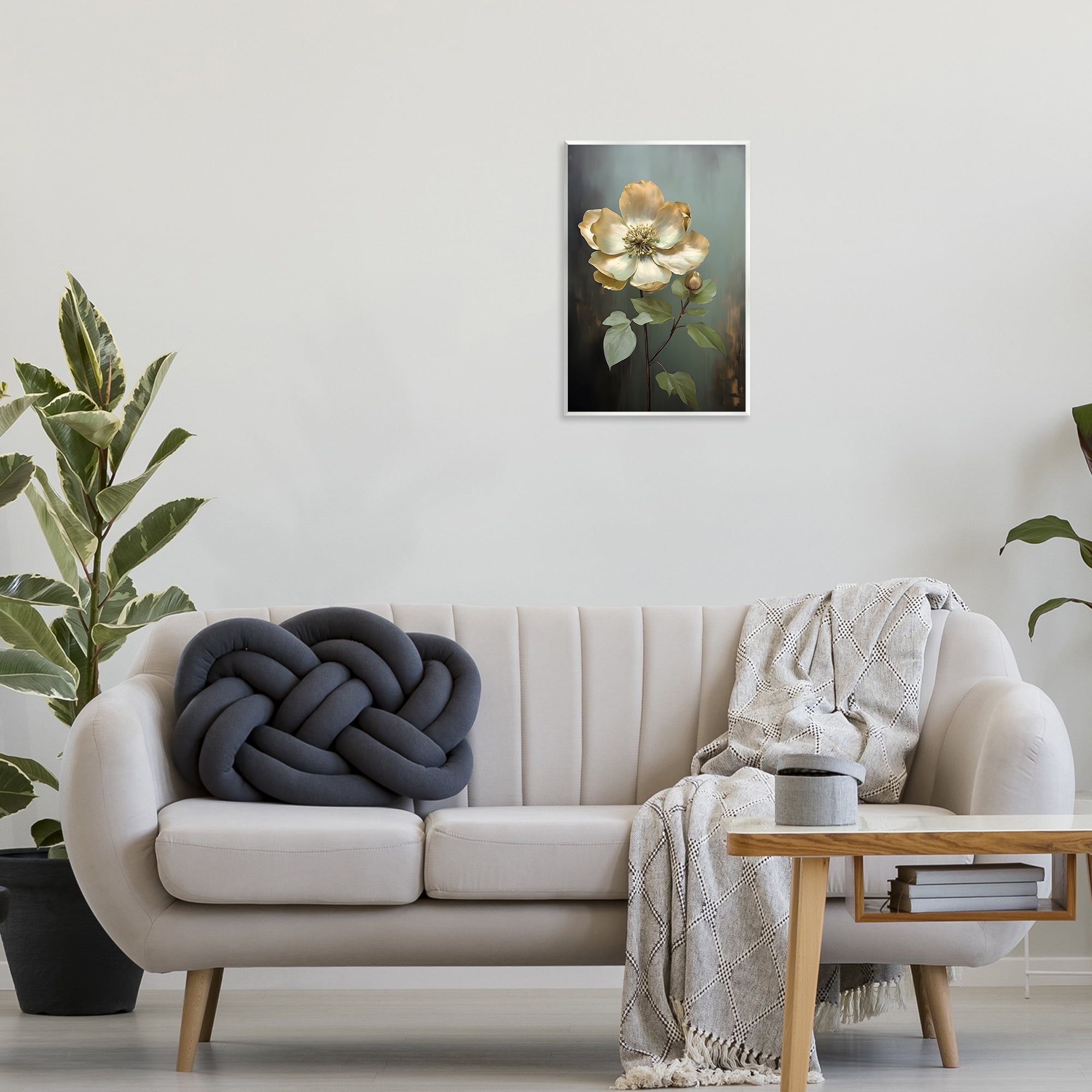 Stupell Industries White Floret Petals Botanical & Floral Painting Unframed Art Print Wall Art, 13 x 19