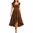 thumbnail image 6 of Renaissance Dress for Women Vintage Lace Up Front Halloween Dresses Sleeveless Sundress Corset Flowy Halloween Costumes, 6 of 7