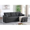 thumbnail image 5 of Alexent Sleeper Sofa with Pullout Bed, Lounge Sofa with Storage, 3 Seats Reversible Sleeper Sofa for Bedroom, Living Room, Dark Gray, 5 of 9