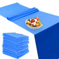 thumbnail image 2 of 28pcs Plastic Table Runner Reusable Plastic Table Cloths Rectangle Party Table Runners Multipurpose for Wedding Dinner Birthday Banquet Party Event Decoration (Gold) 13.5x108 inch, 2 of 11