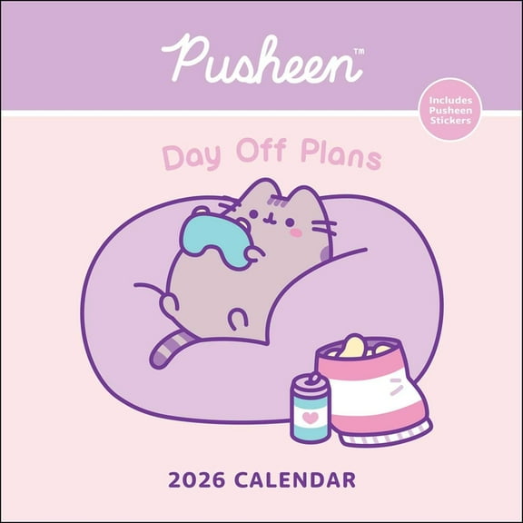 Pusheen 2026 Wall Calendar: Day Off Plans, (Paperback)