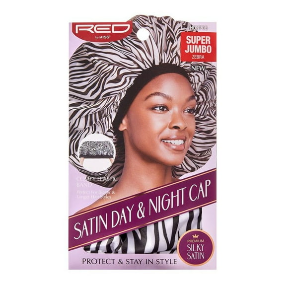 KISS - RED SATIN DAYNIGHT CAP CAP SUPER JUMBO ZEBRA