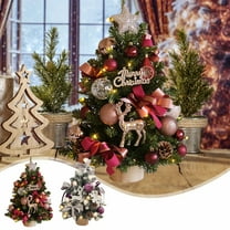 PALIFEUR Christmas Tree, 18" Aritificial Christmas Tree for Christmas Table Decorations, Cute Mini Xmas Tree with Christmas Ornaments for Christmas Home Holiday Party Gift Decorations