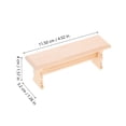 thumbnail image 2 of Greenadscape 1Set Miniature Wooden Bench Model for Doll House Decor Beige Rustic Design Furniture 11.8x1.6x1.3in, 2 of 8