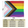 thumbnail image 3 of DouZhe Ultra-Soft Micro Fleece Lightweight Flannel Bed Blanket, Rainbow Lgbtq Pride Flag Print Cozy Warm Throw Blankets, 80"x60", 3 of 7