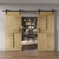 thumbnail image 3 of Coast Sequoia 48 in x 84 in S Series DIY Knotty Wood Double Sliding Barn Door With Hardware Kit (Unfinished), 3 of 5