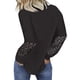 thumbnail image 4 of Puntoco Mujeres Casual Sólido O-cuello Encaje Patchwork Manga larga Jersey Blusa Camiseta tops Puntoco Puntoco-7251, 4 of 8