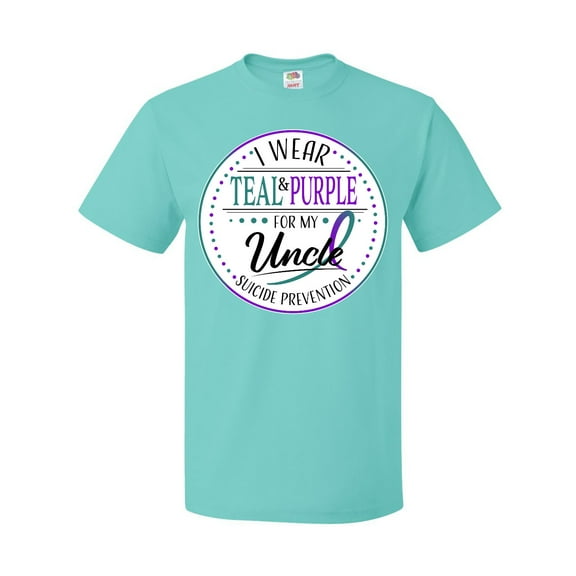 Inktastic Suicide Prevention- I Wear Teal and Purple for My Uncle T-Shirt
