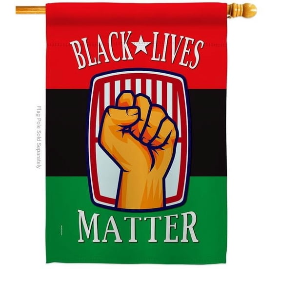 USA Decoration H170019-BO 28 x 40 in. Black Matter Anti Racism History Lives Double-Sided Decorative Vertical House Flags - Decoration Banner Garden Yard Gift