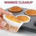 thumbnail image 5 of Caperci 500 Count Food-Grade Cupcake & Muffin Liners - Odorless Grease-Proof Paper Baking Cups for Baking Cakes, Pastries & Nuts​(white), 5 of 8
