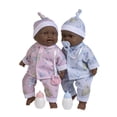 thumbnail image 2 of JC Toys Twins 13 Realistic Soft Body Baby Dolls Berenguer Boutique | Twins Gift Set with Removable Outfits and Accessories | Pink and Blue | African American | Ages 2+, 2 of 5
