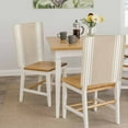 thumbnail image 5 of Farmhouse Khaki Chair Back Covers Set of 1, White Stripe Stretch Dining Chair Back Slipcovers Removable Seat Cover for Kitchen Restaurant Hotel Cafe, 5 of 9