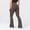 Brown, variant on Women's Flare Leggings High Waisted Yoga Workout Pants with Cargo Pockets No Front Seam High Stretch Quick Dry Bootcut Leggings