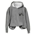 thumbnail image 2 of Black_Friday&Cyber/Monday Womens Clothing Under $10.00 Yuxingfu Women'S Casual Fall and Winter Long-Sleeved Fashion Printed Hooded Tops Sweatshirt, 2 of 6