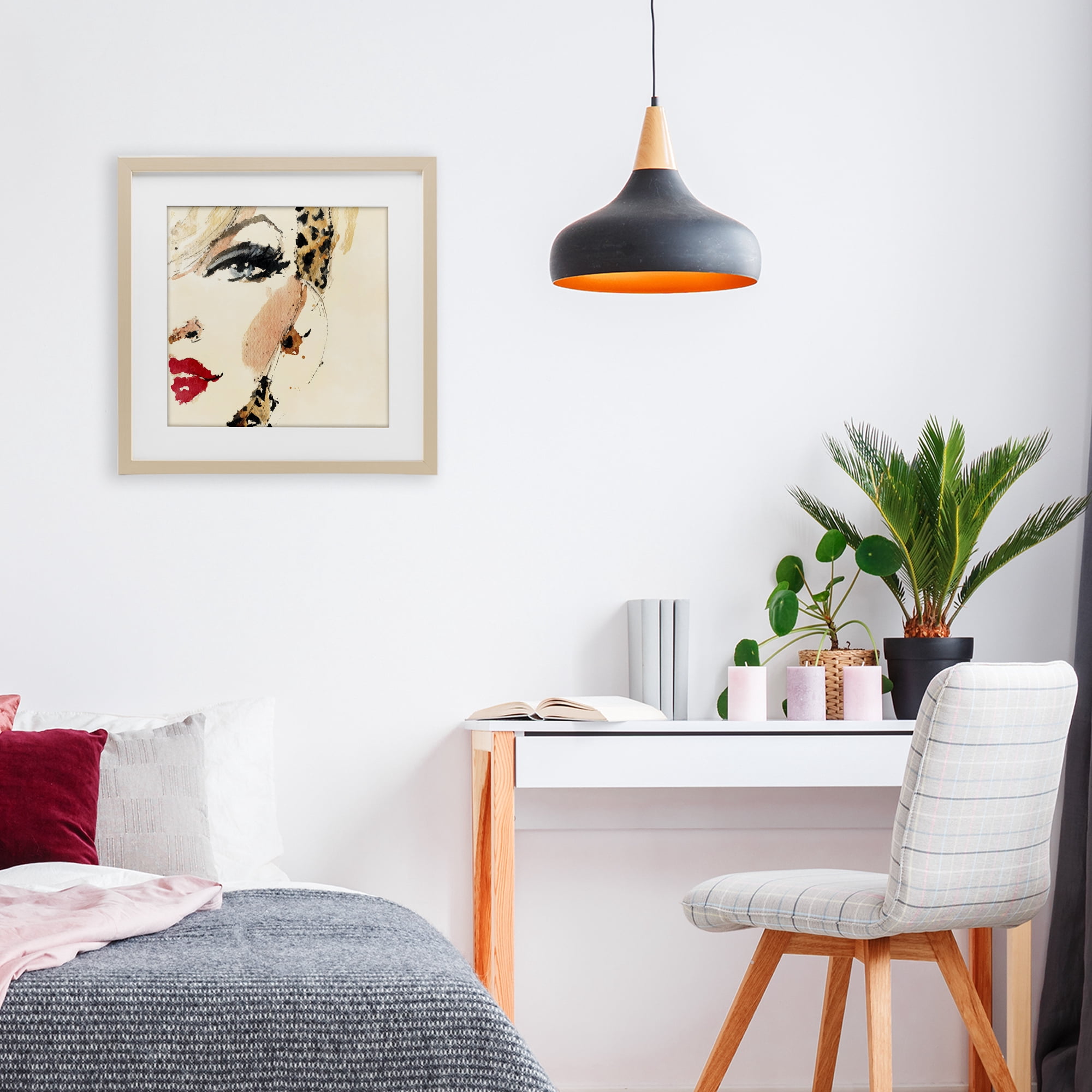 Stupell Industries Crimson Enigma Lipstick Birch Framed Print Under Glass, design by Svetlana Aleynikova