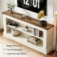 thumbnail image 2 of Finmind 63  Inch TV Stand for 55-75 TV, Farmhouse Entertainment Center with Storage,  Modern Media Console Table for Living Room, Bedroom, White, 2 of 7
