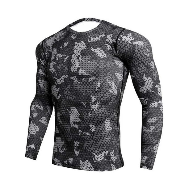 Eigraketly Camisa delgada deportiva de manga larga de estilo informal de diseño Simple para hombre, camisetas estampadas de poliéster con cuello Uniforme atlético Tela escocesa negra SG Eigraketly OD028984-13