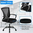 thumbnail image 5 of BestOffice Ergonomic Office Chair with Lumbar Support Armrest Rolling Swivel Adjustable Chair Adults, Black, 5 of 7