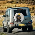 thumbnail image 5 of Salouo Dachshund Sitting in Bathtub Print Spare Tire Cover 14-17 inch Spare Tire Protector Universal Tough Tire Wheel Cover for Trailer SUV and Truck-15 inch, 5 of 6
