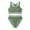 Army Green, variant on Teen Swimsuits Girls' 2 Piece Knot Front Ruched Triangle Bikini Swimsuit 11Y,12Y,13Y,14Y,15-16Y(Army Green,13-14 Years)